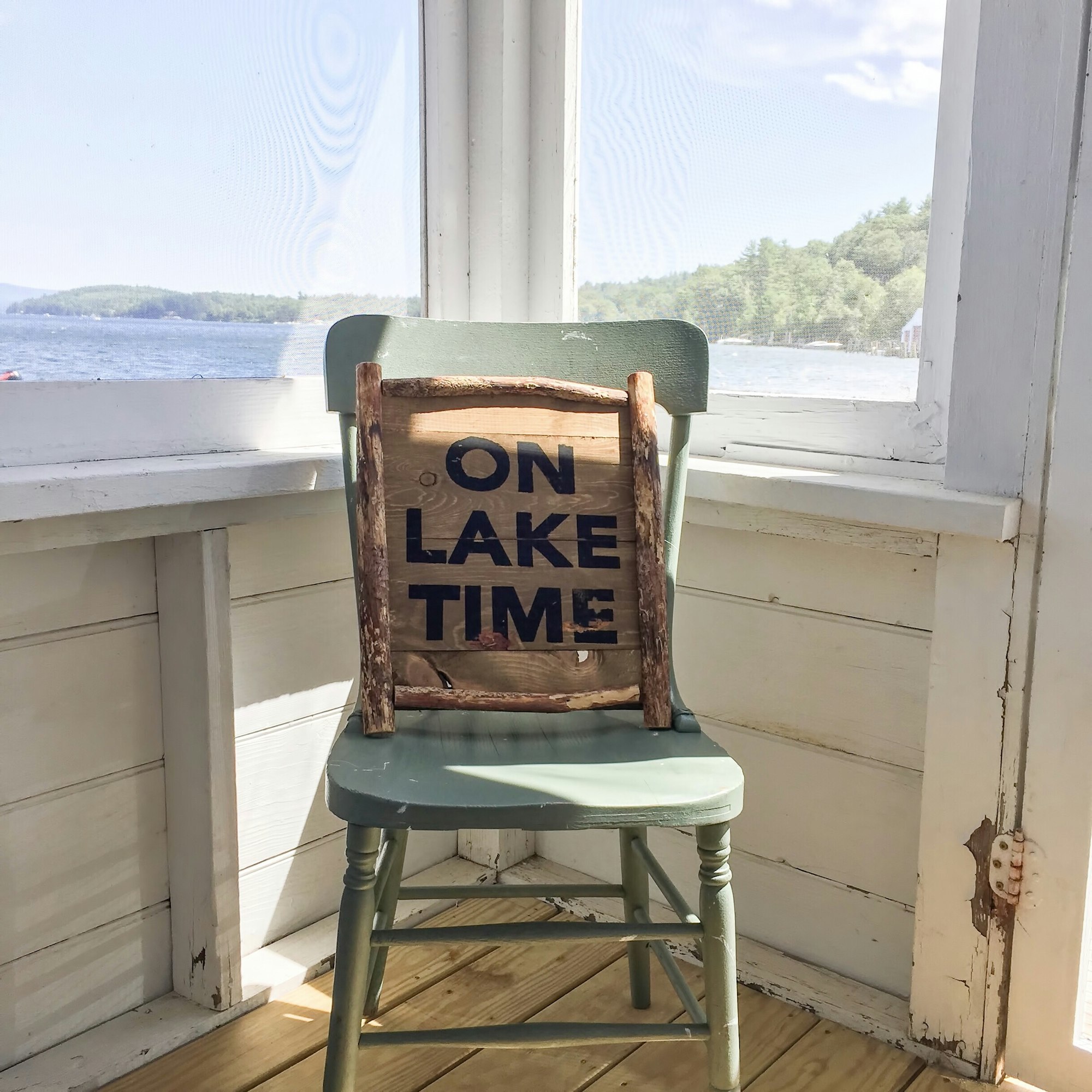 On Lake Time at the cabin on the lake